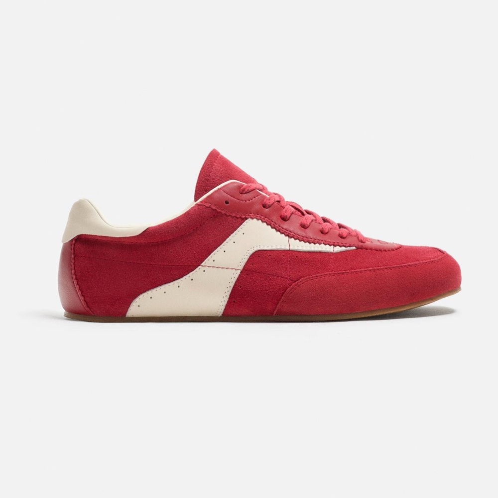 Zara leather sneakers X Harry Lambert special collection Red NWT